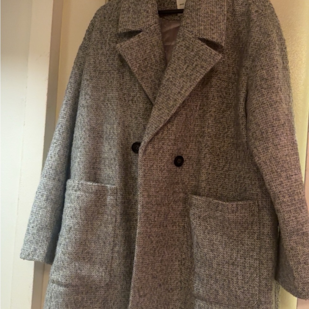 Avec Les Filles Charcoal Pea Coat